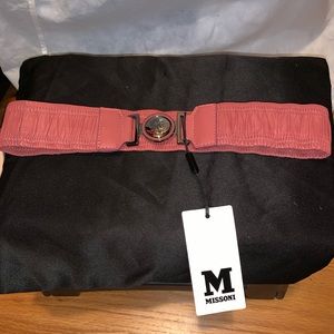 Missoni Ruched Leather Stretch Belt - NEW